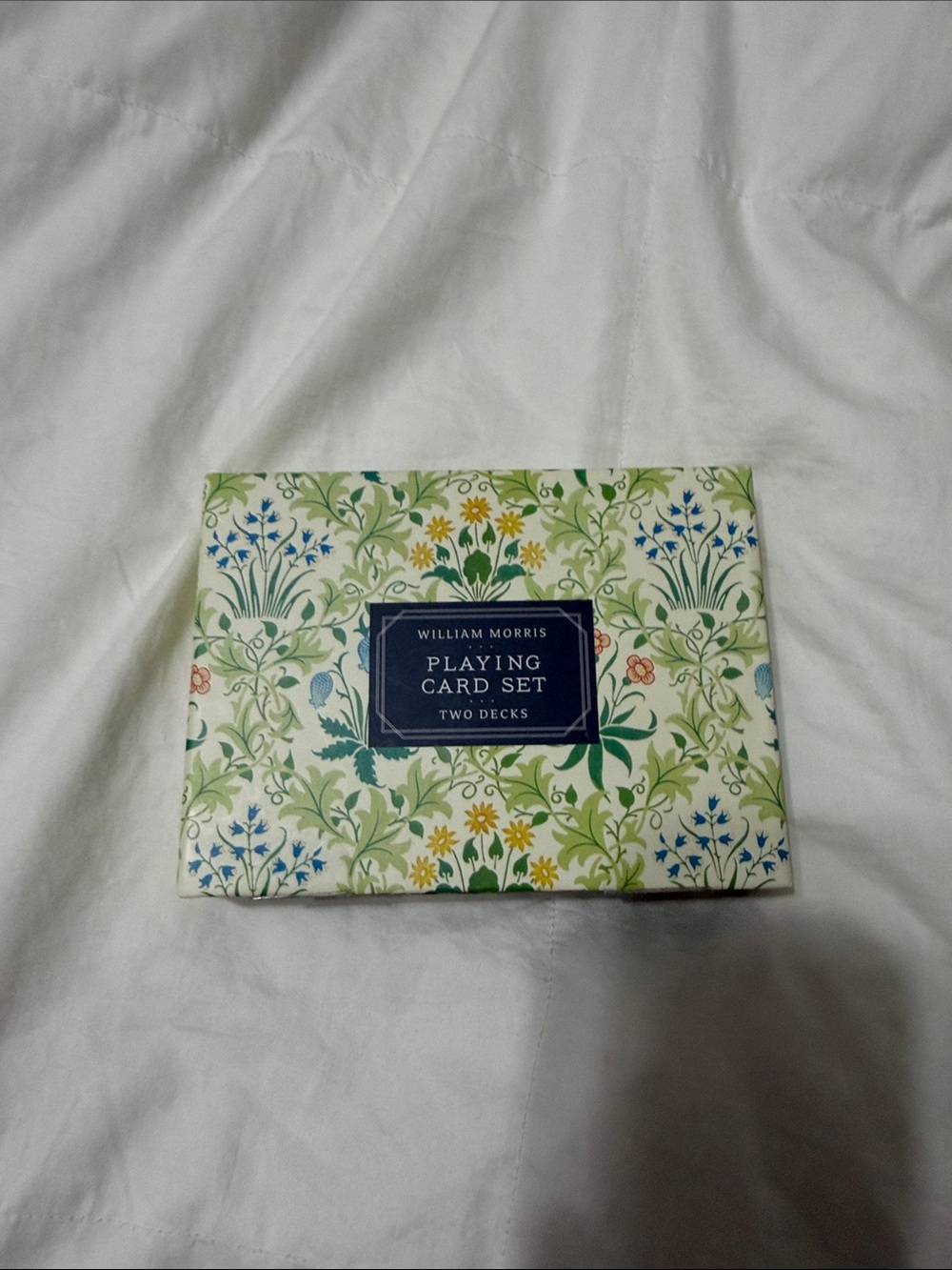 Anthropologie William Morris Floral Playing Card Set in Green and Blue